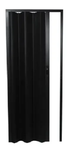 Porta Sanfonada em PVC Preto 60x210