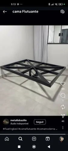 Cama Flutuante de ferro