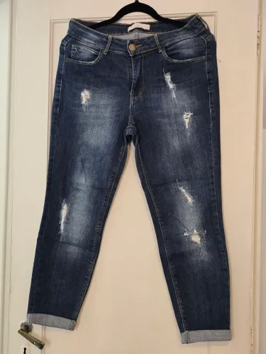 Calça Jeans Feminina Skinny Destroyed TAM 40