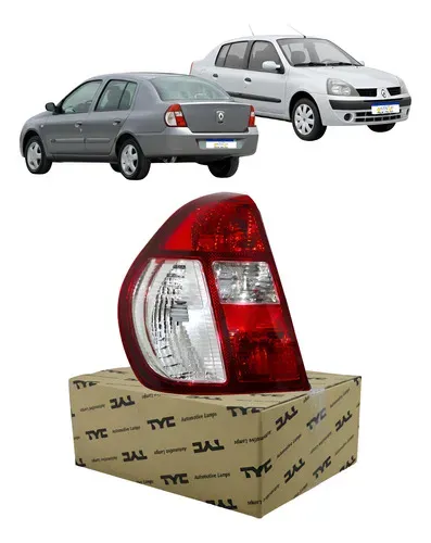 Lanterna Clio Sedan 2005 2006 2007 2008 A 2011 Cristal L.d - Esquerdo/motorista - Vermelho
