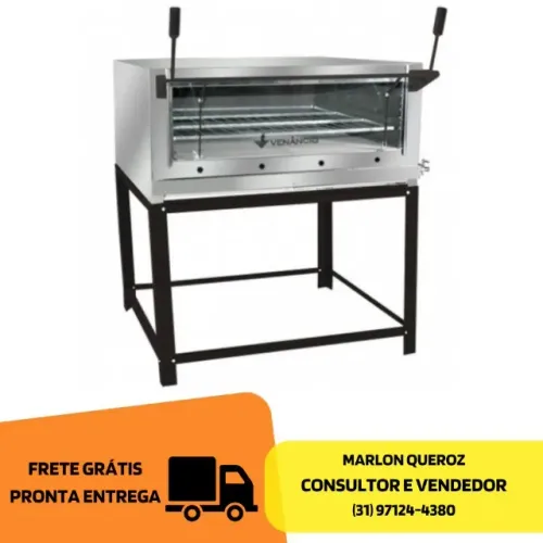 Forno Refratário de Pizza Venâncio 80x60CM Novo