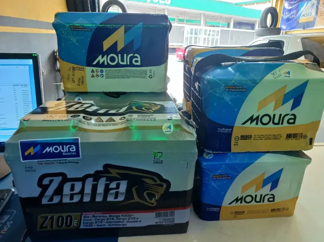 Bateria Moura/Zetta 60ah 75ah 100ha