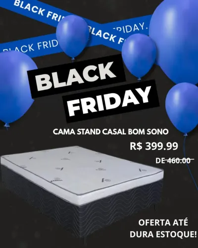 BLACK FRIDAY CAMA CASAL STAND BOM SONO