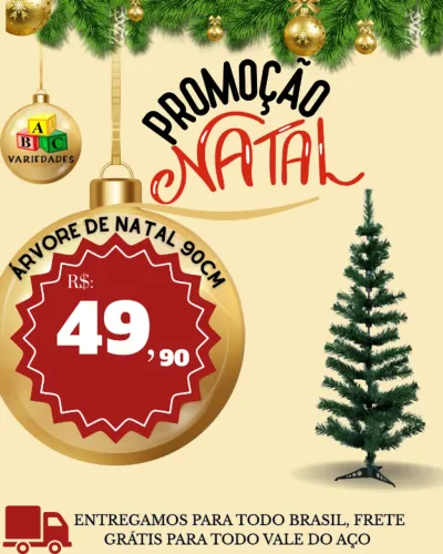 ÁRVORE DE NATAL VERDE 90CM