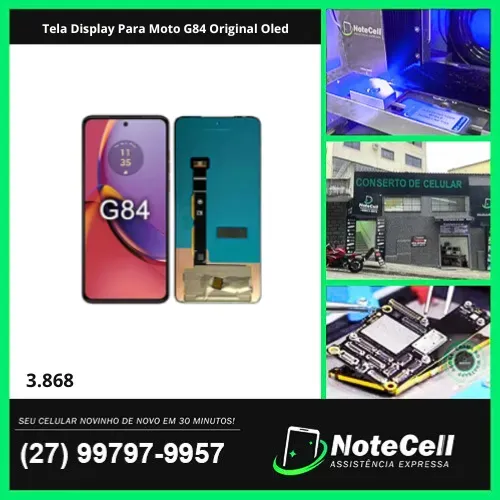 Tela Display Para Moto G84 Original Oled Funciona Bio - Instalação Expressa Em 30 Minutos!