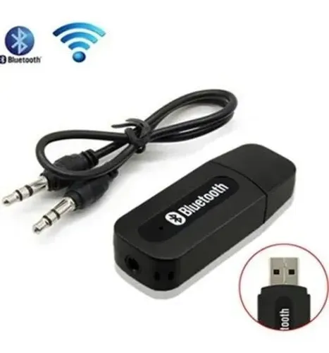 Receptor Áudio Bluetooth Adaptador P/ carros Som Musica P2 Aux