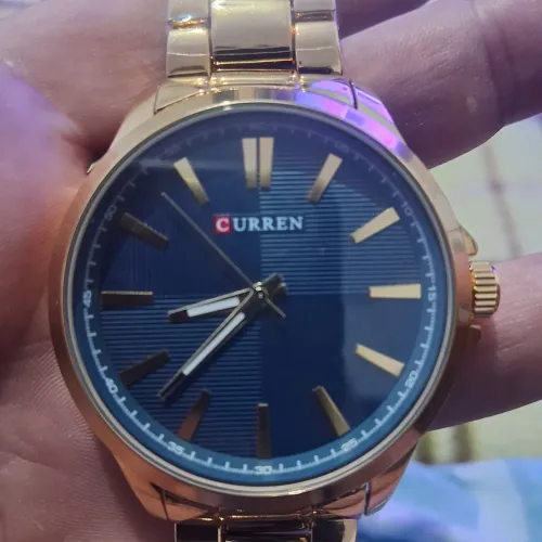 Relogio Masculino Curren original dourado pulseira aço inoxidavel a prova d'agua