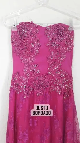 Vestido de Festa Rosa Púrpura