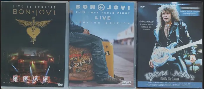 DVDs Bon Jovi - Lote com 3 títulos raros e originais!