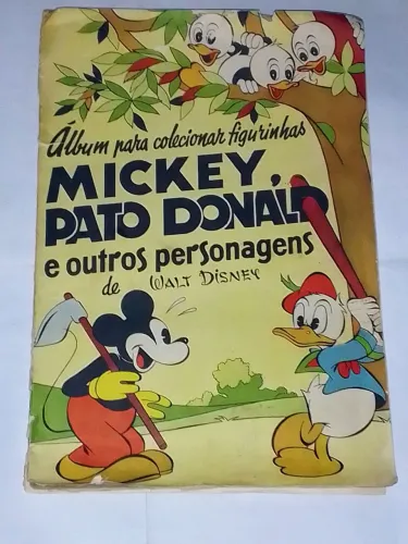 Álbum Mickey e Pato Donald Completo de 1956 para colecionador 