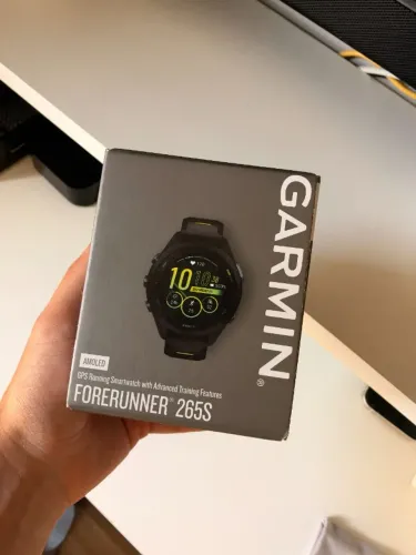 Relógio Garmin Forerunner 265S - Preto/Verde - Muito Bom Estado