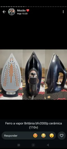 Ferro a vapor Britânia bfv2000p cerâmica (110v)