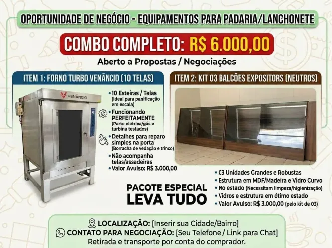 Equipamento para comercio