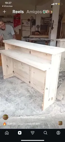 Balcão desmontável para eventos 
