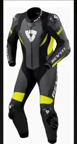 Macacão moto profissional, marca Rev'it, modelo control, preto e amarelo tamanho 50