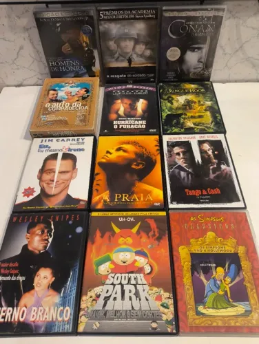 LOTE DE 12 DVDs ACÃO COMÉDIA SUSPENSE GUERRA POLICIAL AVENTURA BEM CONSERVADOS