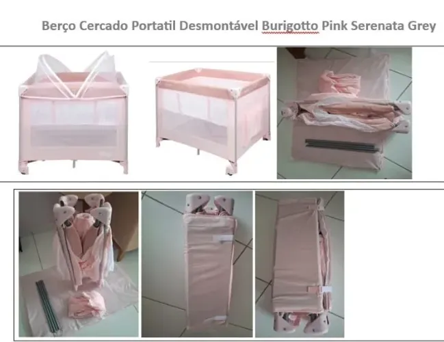 Berço desmontável portátil serenata burigotto