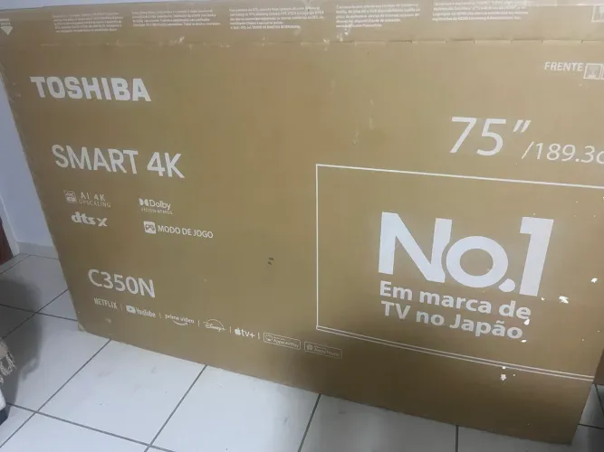 Tv Dled 75 polegadas Toshiba 4k Bhuetooth nova caixa