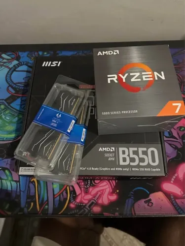KIT ZERADO RYZEN 7 5700 +B550M-A PRO + 32GB RAM + BRINDE