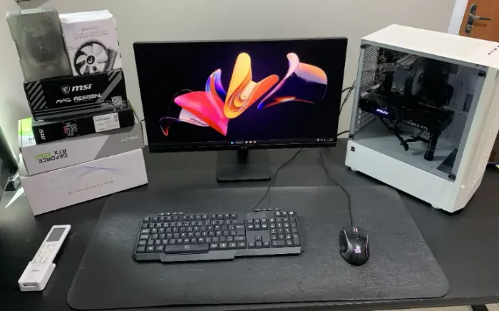 PC Gamer Alto Padrão - Ryzen 5 4500 + RTX 3060 12GB + 16GB RAM + MONITOR 27 LG