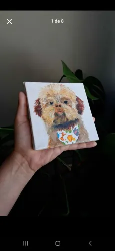 Tela pintada a mão 