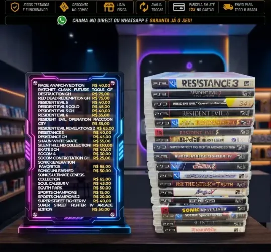 Jogos de PS3 - R, S