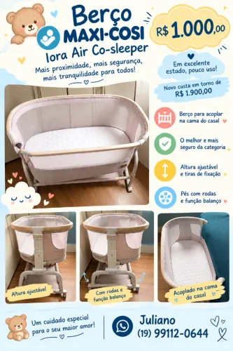 Berço Maxi Cosi Iora Air Co-sleeper - R$1000,00