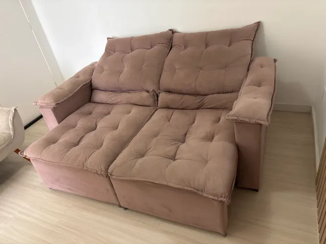 Sofá Rosé Retrátil e Reclinável