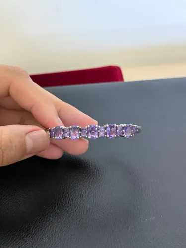 Bracelete de prata e ametista