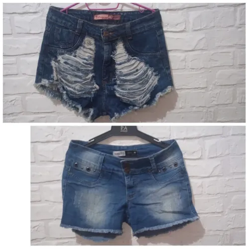 Lote de 15 Shorts Jeans Feminino N;40