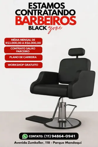 Vaga para Barbeiro - Ganhos de R$3.000 a R$6.000 - Zona Norte (Mandaqui)