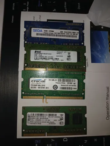 Memórias de notebook