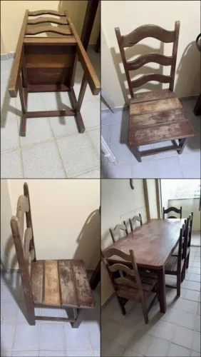 cadeiras de jantar em angelim