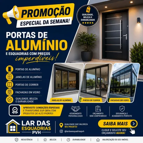 Portas e janelas de alumínios esquadrias e fachadas