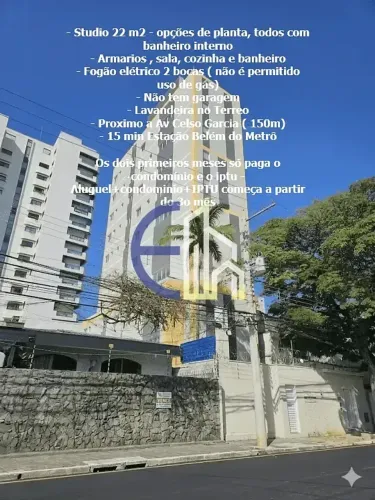 Studio para venda e locação, Belenzinho, São Paulo, SP