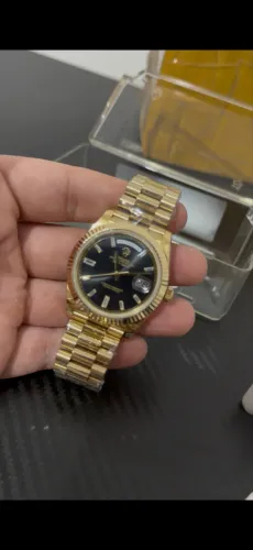 Relógio Rolex Datejust Dourado Super Clone