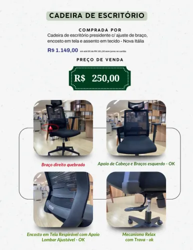 Cadeira de escritório! - para sair hoje!!!!