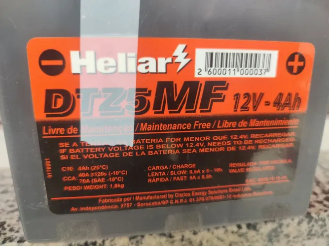 Bateria heliar moto 