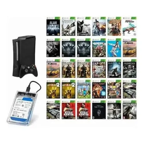 Xbox 360 500GB Lotado de Jogos - Roda Originais e Paralelos no Leitor