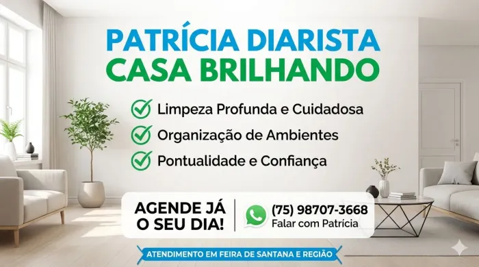 Sou diarista e faxineira