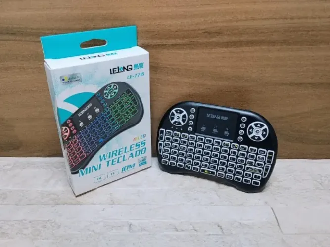 Mini Teclado Controle Sem Fio Para Smart Tv Tv Box Pc