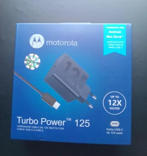 Carregador Motorola 125W com cabo USB-C / PROMOÇÃO IMPERDÍVEL 