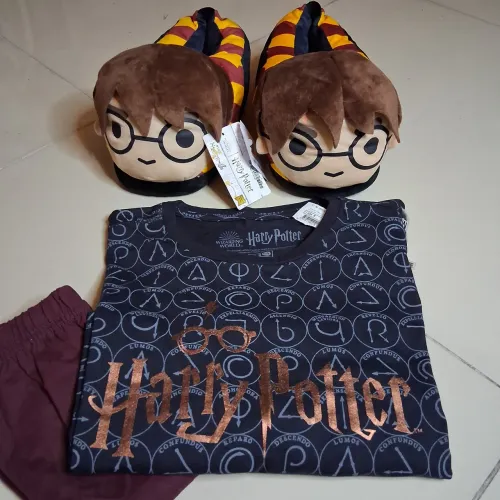 Harry Potter Pijama + Pantufas Tamanho M ( Produto Novo )