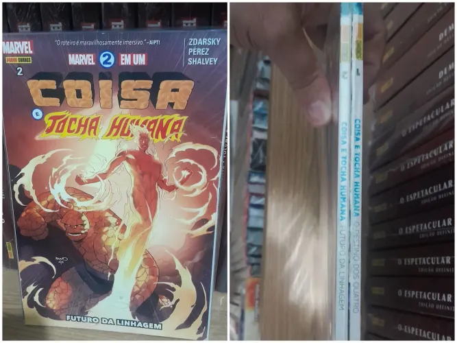 Coleção hq Coisa e Tocha Humana vol 1 e 2 Marvel Panini