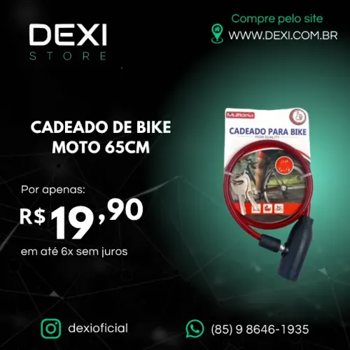 CADEADO DE BIKE E MOTO 65CM