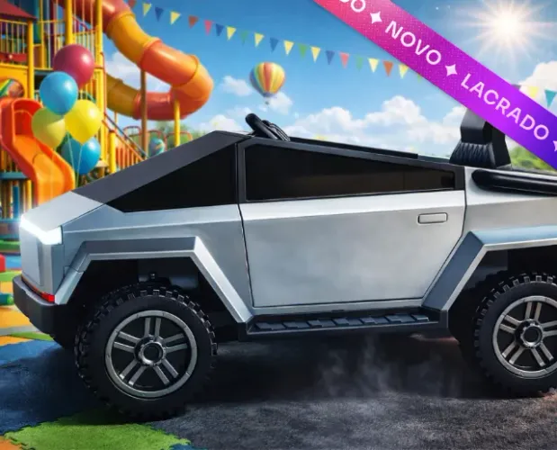 PRODUTO LACRADO - Carrinho Elétrico Infantil Cyber Truck 12V com Controle Remoto