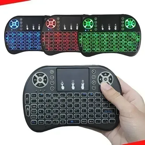 Mini Controle Teclado Bluetooth Sem Fio Para Smart Tv Box Pc Projetor Android Netflix Led 