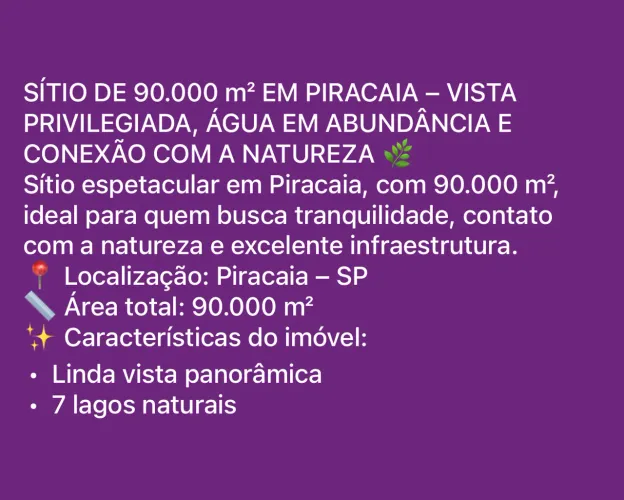 Sítio em Piracaia 