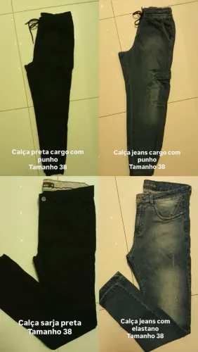 Calças e bermudas em ótimo estado de conservação!