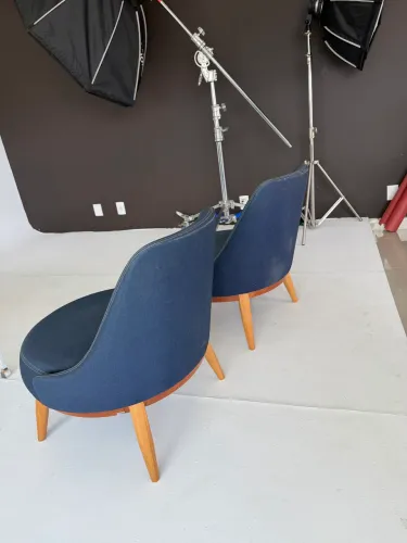 Poltronas azuis estilosas